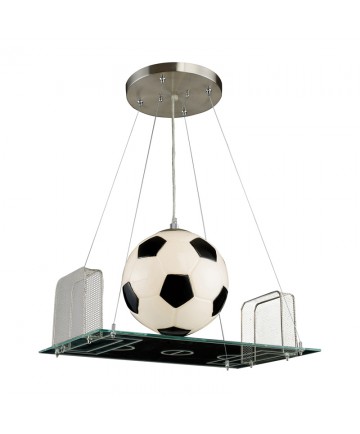 ELK Lighting 5134/1 Novelty 1 Light Pendant in a Soccer Field Motif