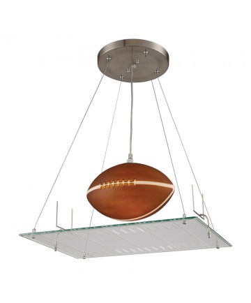 ELK Lighting 5136/1 Novelty 1 Light Pendant in a Football Field Motif