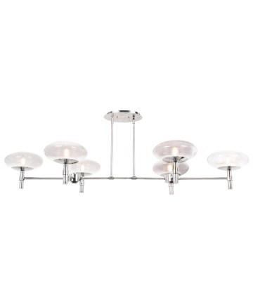 Access Lighting 52092LEDDLP-BS/CLR Grand 6-Light Linear Chandelier