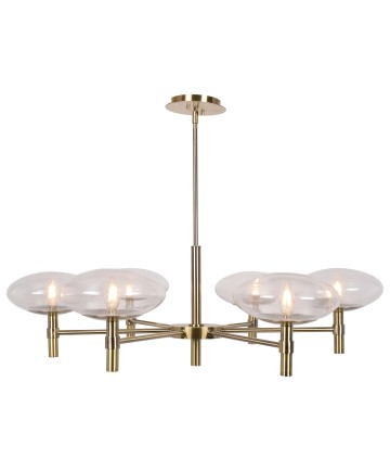 Access Lighting 52093LEDDLP-BB/CLR Grand 6-Light Round Chandelier