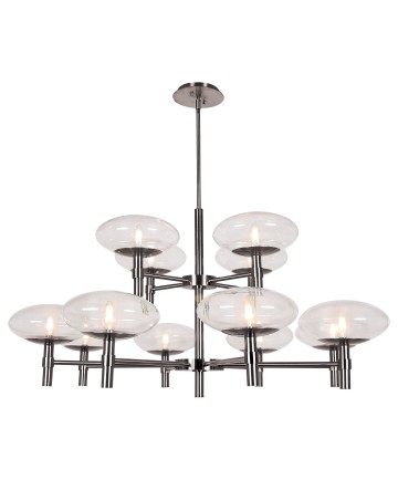 Access Lighting 52094LEDDLP-BS/CLR Grand 12-Light Round Chandelier