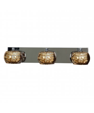 Access Lighting 52113-CH/MIR Glam 3-Light Mirror Glass Vanity