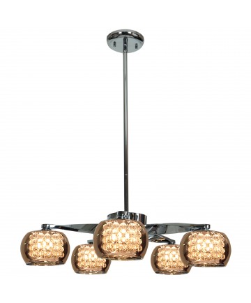 Access Lighting 52120-CH/MIR Glam 5-Light Chandelier