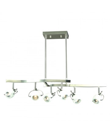 PLC Lighting 5356SN 6 Light Pendant Light Focus Collection 5356 SN