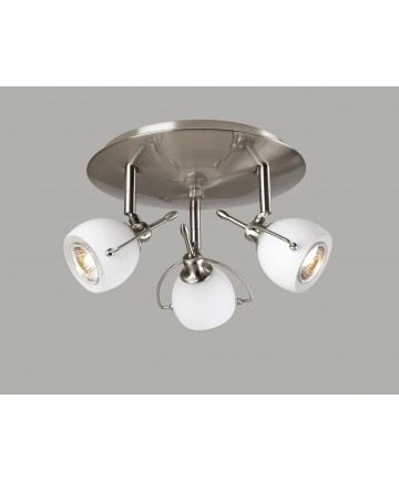 PLC Lighting 5358 SN 3 Light Ceiling Light Focus Collection