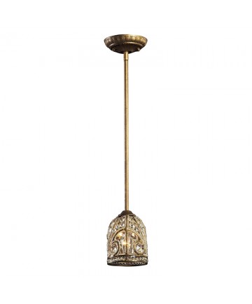 ELK Lighting 5972/1 Elizabethan 1 Light Pendant in Dark Bronze