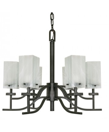 Nuvo Lighting 60/000 Cubica 6 Light 26 inch Chandelier with Alabaster Glass
