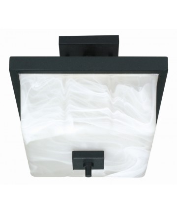 Nuvo Lighting 60/002 Cubica 2 Light 12 inch Semi-Flush with Alabaster Glass