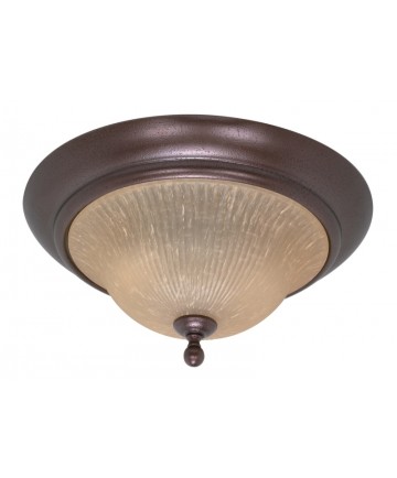 Nuvo Lighting 60/011 Moulan 2 Light 16 inch Flush Mount with Champagne Linen Washed Glass