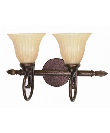 Nuvo Lighting 60/016 Moulan 2 Light 18 inch Vanity with Champagne Linen Washed Glass
