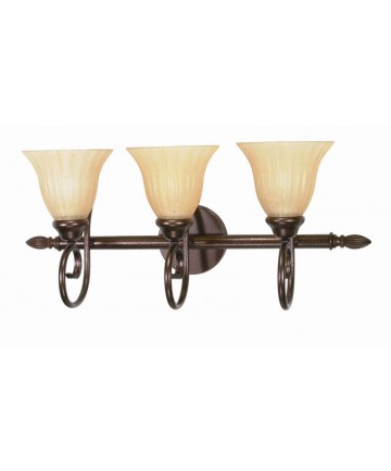 Nuvo Lighting 60/017 Moulan 3 Light 25 inch Vanity with Champagne Linen Washed Glass