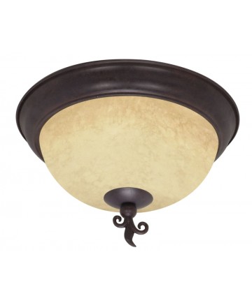 Nuvo Lighting 60/041 Tapas 3 Light 15 inch Flush Mount with Tuscan Suede Glass