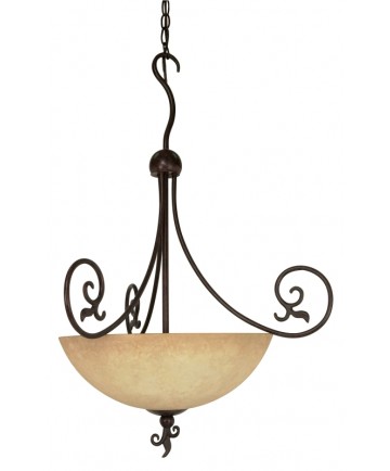 Nuvo Lighting 60/050 Tapas 3 Light 24 inch Pendant with Tuscan Suede Glass