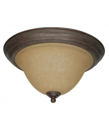 Nuvo Lighting 60/1026 Castillo 2 Light 16 inch Flush Mount with Champagne Linen Washed Glass