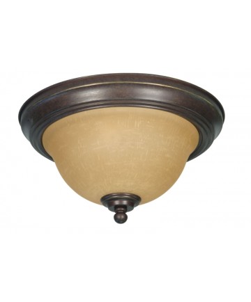 Nuvo Lighting 60/1037 Castillo 2 Light 11 inch Flush Mount with Champagne Linen Washed Glass