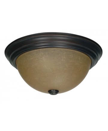 Nuvo Lighting 60/1256 2 Light 13 inch Flush Mount with Champagne Linen Washed Glass