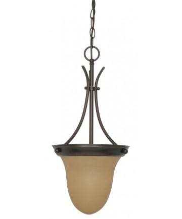 Nuvo Lighting 60/1278 1 Light 10 inch Pendant with Champagne Linen Washed Glass