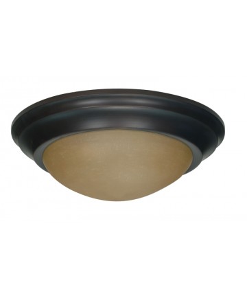 Nuvo Lighting 60/1282 2 Light 14 inch Flush Mount Twist & Lock with Champagne Linen Washed Glass