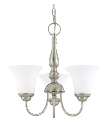 Nuvo Lighting 60/1821 Dupont 3 light 16 inch Chandelier with Satin White Glass
