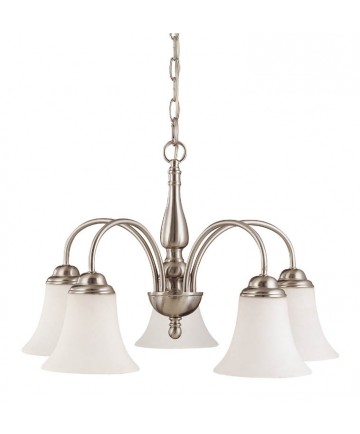 Nuvo Lighting 60/1822 Dupont 5 light 21 inch Chandelier with Satin White Glass