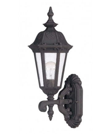 Nuvo Lighting 60/2035 Cortland 1 Light Small Wall Lantern- Arm Up with Seeded Glass