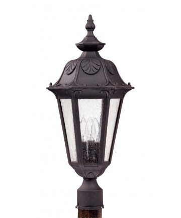 Nuvo Lighting 60/2040 Cortland 3 Light Large Post Lantern- with Seeded Glass