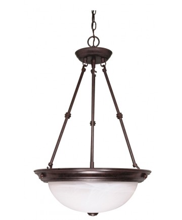 Nuvo Lighting 60/211 3 Light 15 inch Pendant Alabaster Glass