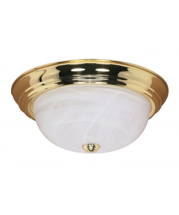 Nuvo Lighting 60/214 2 Light 13 inch Flush Mount Alabaster Glass