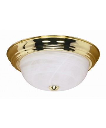 Nuvo Lighting 60/215 3 Light 15 inch Flush Mount Alabaster Glass