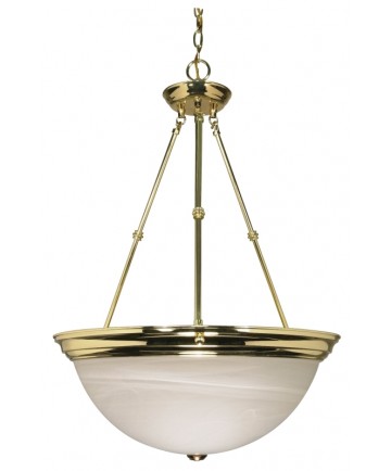 Nuvo Lighting 60/220 3 Light 20 inch Pendant Alabaster Glass