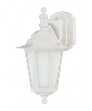 Nuvo Lighting 60/2204 Cornerstone ES 1 Light 13 inch CFL Wall Lantern with Satin White Glass 13w GU24 Incl.