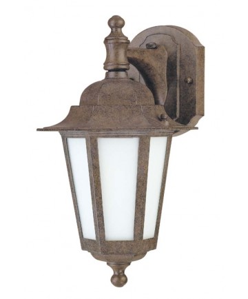 Nuvo Lighting 60/2205 Cornerstone ES 1 Light 13 inch CFL Wall Lantern with Satin White Glass 13w GU24 Incl.