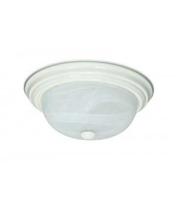 Nuvo Lighting 60/222 2 Light 13 inch Flush Mount Alabaster Glass 