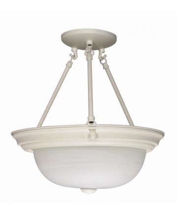 Nuvo Lighting 60/226 3 Light 15 inch Semi-Flush Alabaster Glass