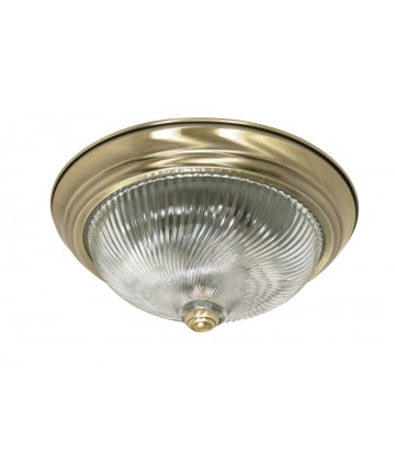 Nuvo Lighting 60/230 2 Light 13 inch Flush Mount Clear Swirl Glass