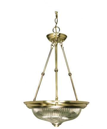 Nuvo Lighting 60/235 3 Light 15 inch Pendant Clear Swirl Glass