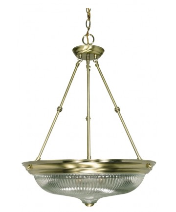 Nuvo Lighting 60/236 3 Light 20 inch Pendant Clear Swirl Glass