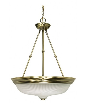 Nuvo Lighting 60/244 3 Light 20 inch Pendant Frosted Swirl Glass