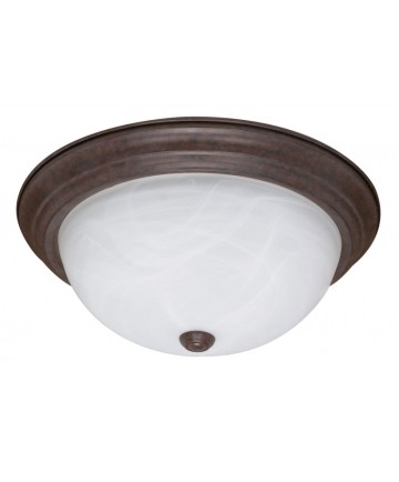 Nuvo Lighting 60/2625 2 Light ES 11 inch Flush Fixture with Alabaster Glass (2) 13w GU24 Lamps Included