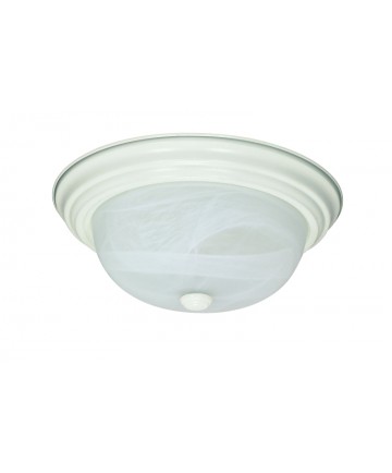 Nuvo Lighting 60/2629 2 Light ES 11 inch Flush Fixture with Alabaster Glass (2) 13w GU24 Lamps Included