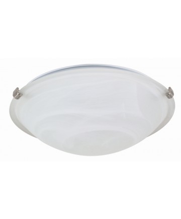 Nuvo Lighting 60/271 2 Light 16 inch Flush Mount Tri-Clip with Alabaster Glass