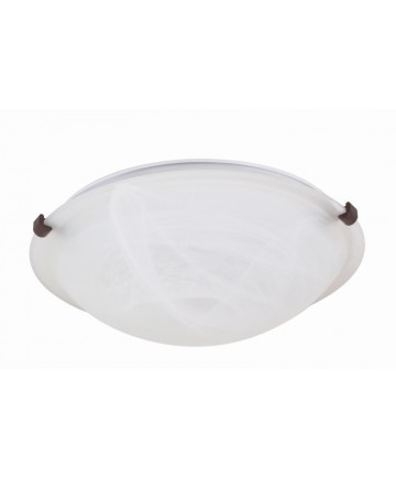 Nuvo Lighting 60/273 2 Light 16 inch Flush Mount Tri-Clip with Alabaster Glass