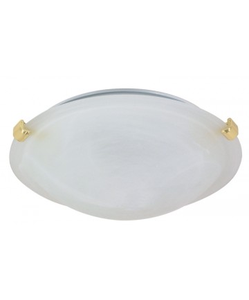 Nuvo Lighting 60/274 1 Light 12 inch Flush Mount Tri-Clip with Alabaster Glass