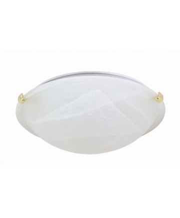 Nuvo Lighting 60/275 2 Light 16 inch Flush Mount Tri-Clip with Alabaster Glass
