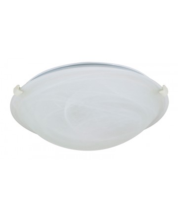 Nuvo Lighting 60/277 2 Light 16 inch Flush Mount Tri-Clip with Alabaster Glass