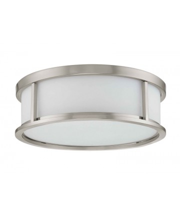 Nuvo Lighting 60/2862 Odeon 3 Light 15 inch Flush Dome with Satin White Glass