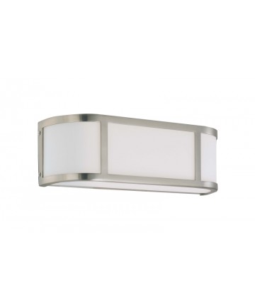 Nuvo Lighting 60/2871 Odeon 2 Light Wall Sconce with Satin White Glass