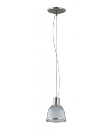 Nuvo Lighting 60/2921 Gear 1 Light 5 inch Pendant with Clear Prismatic Glass