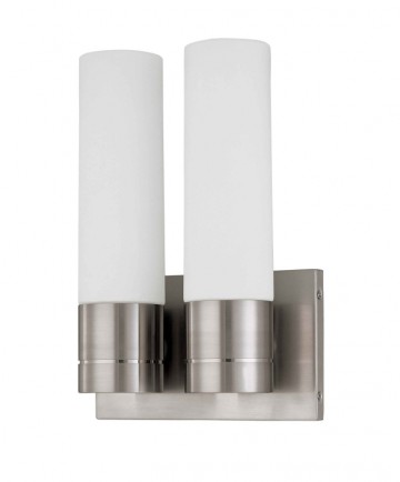Nuvo Lighting 60/2938 Link 2 Light (Twin)Tube Wall Sconce with White Glass