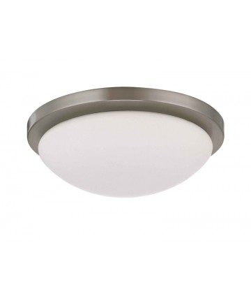 Nuvo Lighting 60/2941 Button ES 1 Light 11 inch 18w GU24 (included) Flush Dome with White Glass